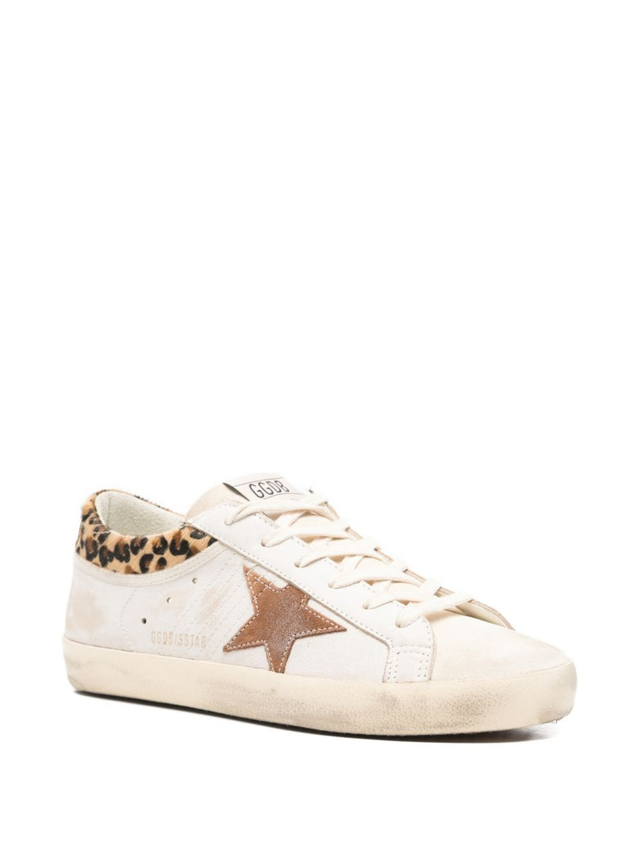Golden Goose Super-Star Leopard Print Sneakers For Women Premium Calf Leather Comfort 2cm Heel Platform