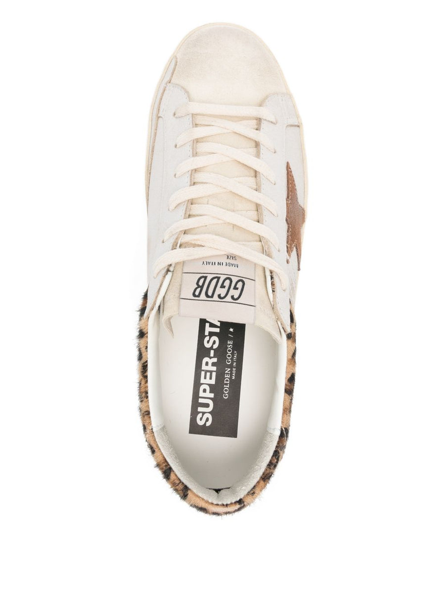 Golden Goose Super-Star Leopard Print Sneakers For Women Premium Calf Leather Comfort 2cm Heel Platform