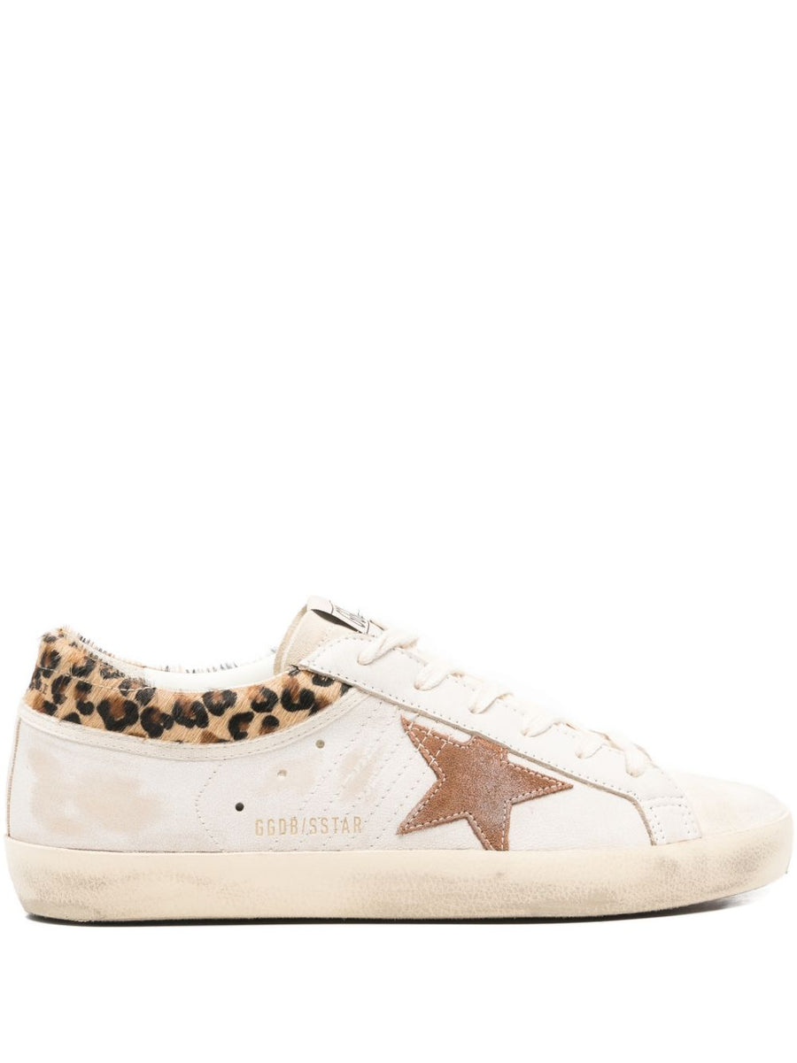 Golden Goose Super-Star Leopard Print Sneakers For Women Premium Calf Leather Comfort 2cm Heel Platform