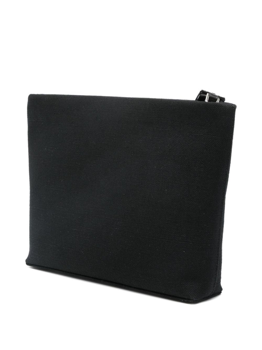 Givenchy Canvas Pouch Wallet For Women With Luxurious Cotton Linen Blend Zip Closure And Wrist Strap