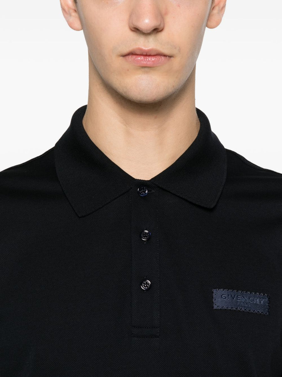 Givenchy Polo Shirt Navy 100 Percent Cotton For Men Luxury Comfort Button Front Smart Casual