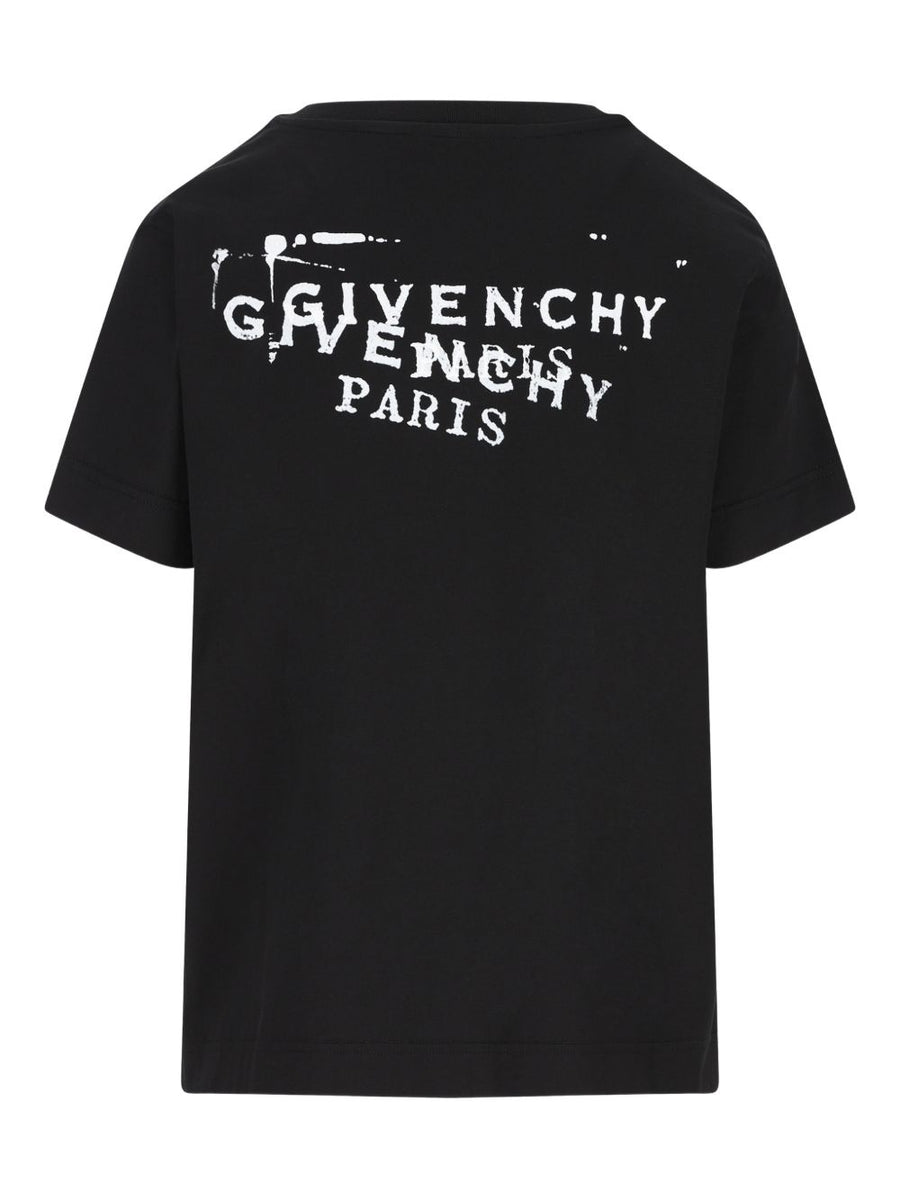 Givenchy Logo Cotton T Shirt for Women Front Print Minimalist Luxury Everyday Essential