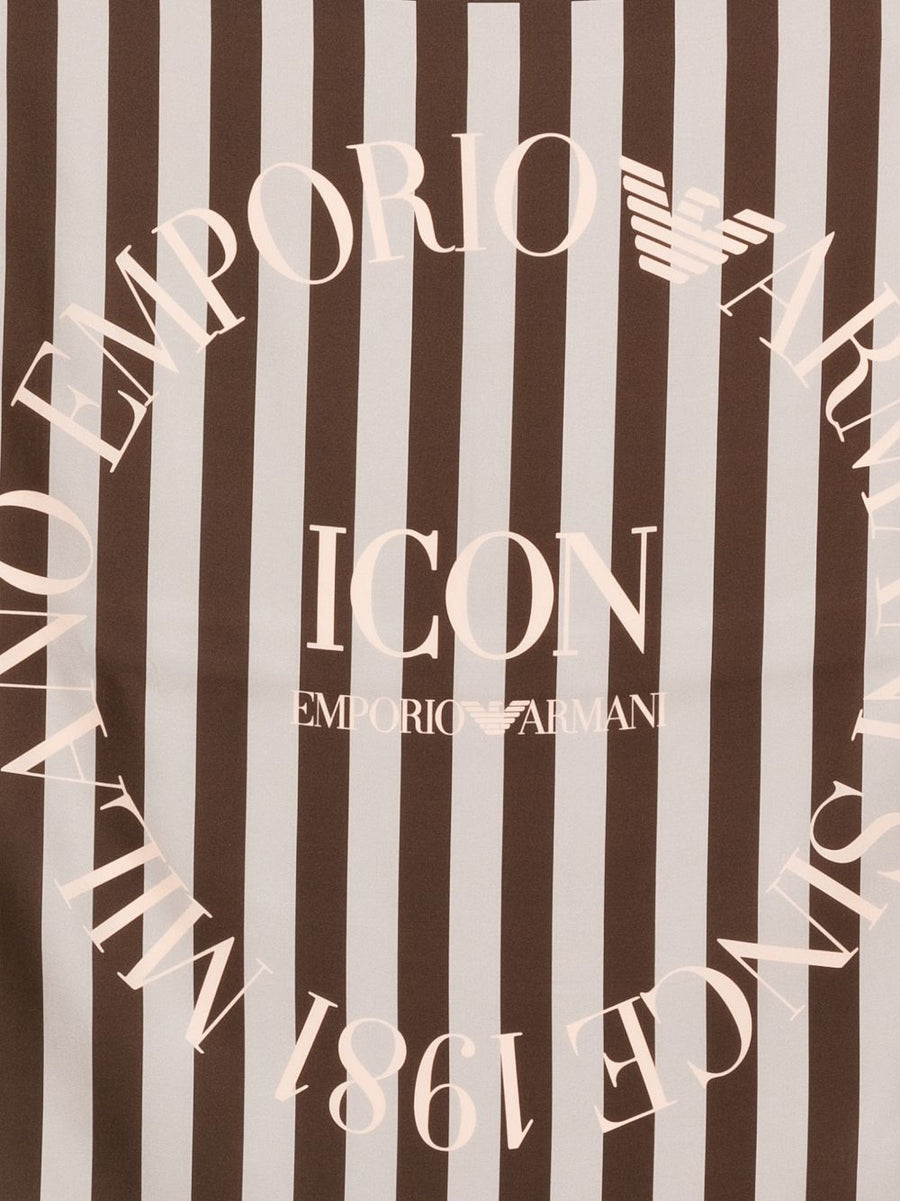 Emporio Armani Icon Print Pure Silk Foulard