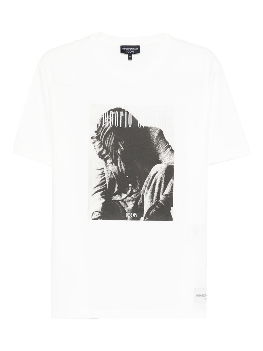Emporio Armani Printed cotton t-shirt