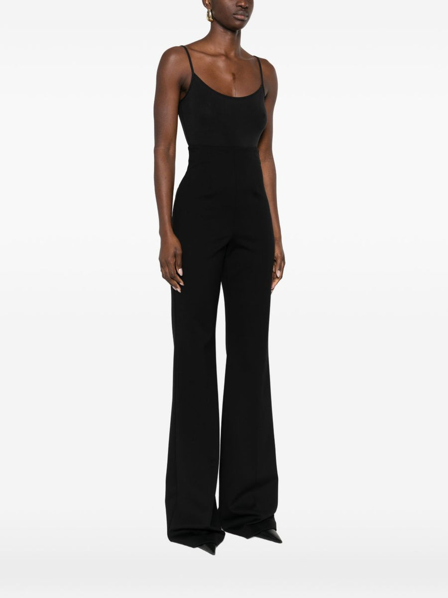 Sportmax Pre Flared Trousers Black High Waisted Wide Leg Luxury Pants For Women Office Wear