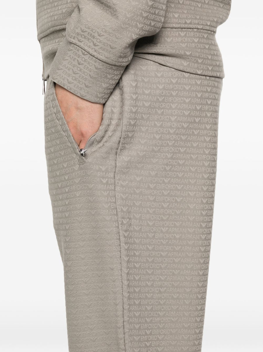 Emporio Armani Men's Luxury Cotton Blend Sweatpants With Elastic Waistband And Lyocell Comfort Grey
