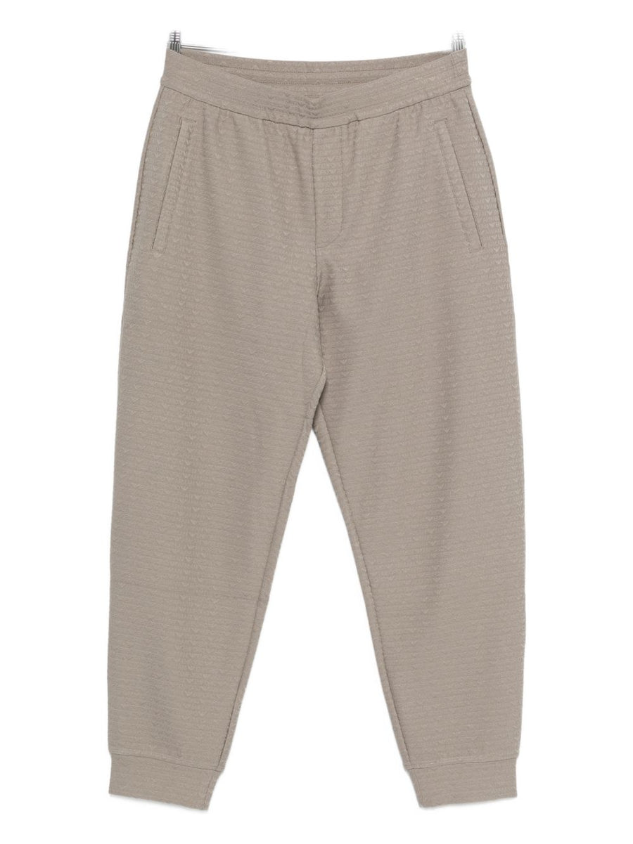 Emporio Armani Men's Luxury Cotton Blend Sweatpants With Elastic Waistband And Lyocell Comfort Grey