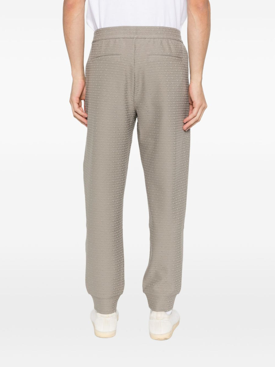 Emporio Armani Men's Luxury Cotton Blend Sweatpants With Elastic Waistband And Lyocell Comfort Grey
