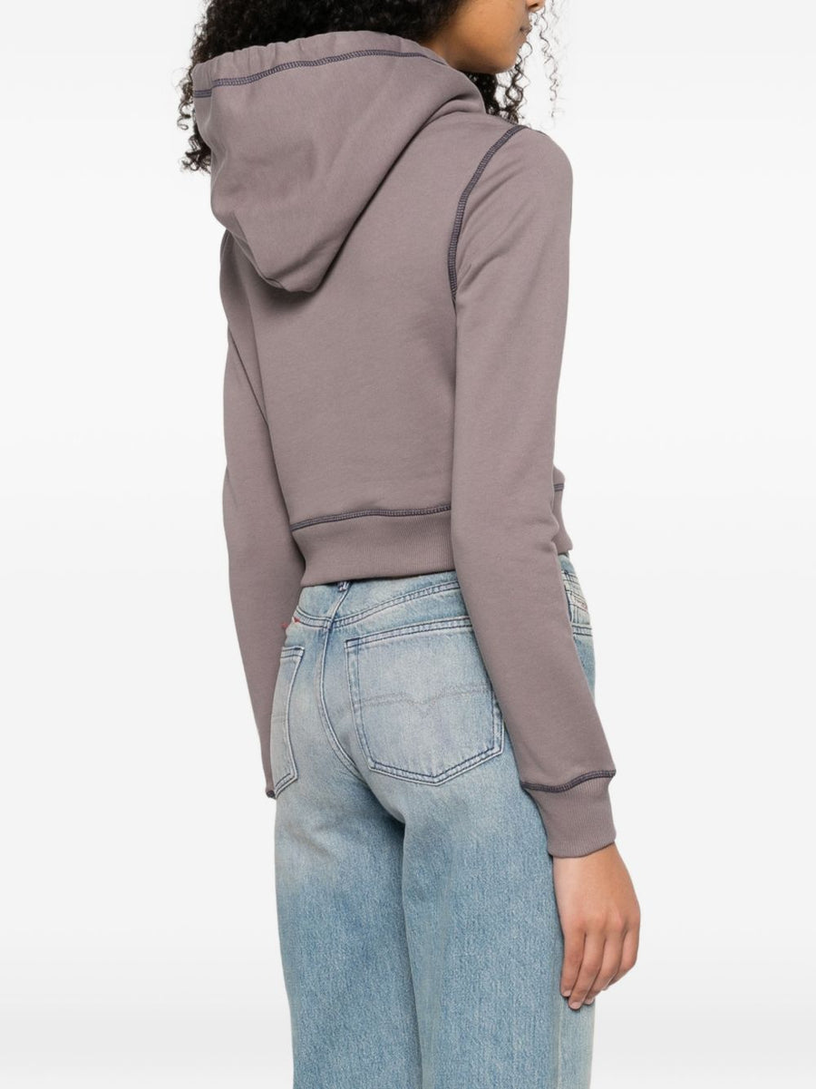 Diesel Heart Graphic Cotton Hoodie For Women With Soft Everyday Comfort And Versatile Layering