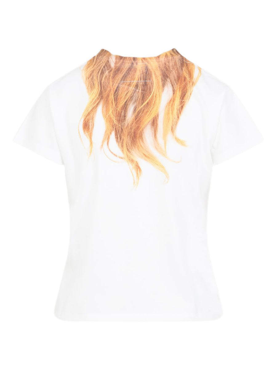 Cotton T Shirt MM6 Maison Margiela For Women Premium Off White Crew Neck Tee Everyday Luxury Essential