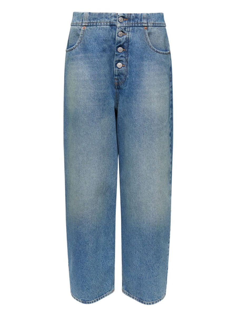 Barrel Jeans MM6 Maison Margiela For Women Light Blue Denim Luxurious Everyday Wear