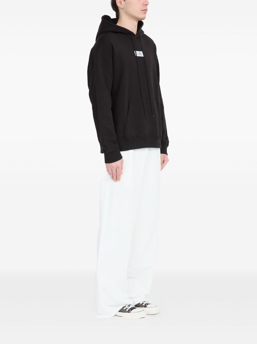 MM6 Maison Margiela Logo Cotton Hoodie For Men With Front Pocket And Premium Drawstring Hood