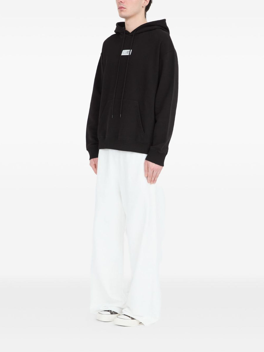 MM6 Maison Margiela Logo Cotton Hoodie For Men With Front Pocket And Premium Drawstring Hood