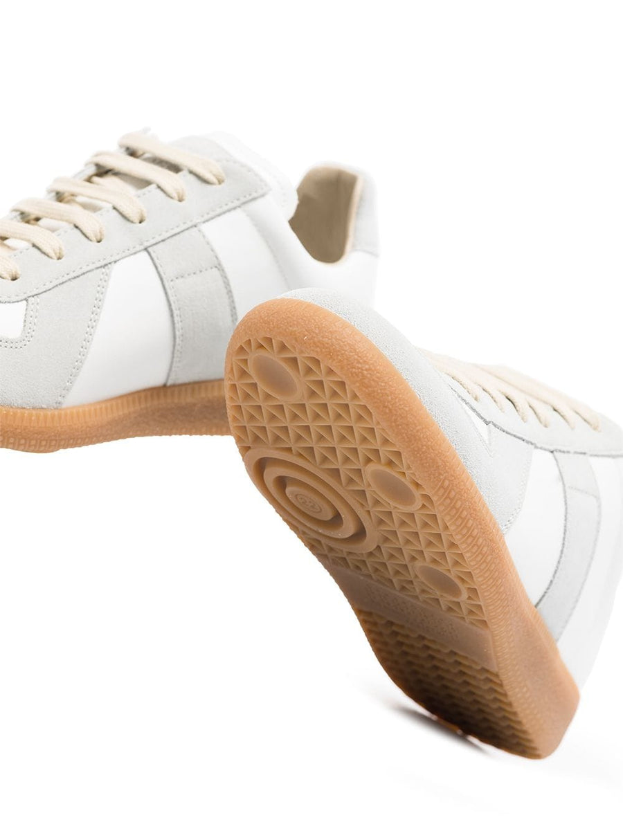 Replica Sneakers By Maison Margiela White Calf Leather Upper With Suede Panels For Women Luxurious