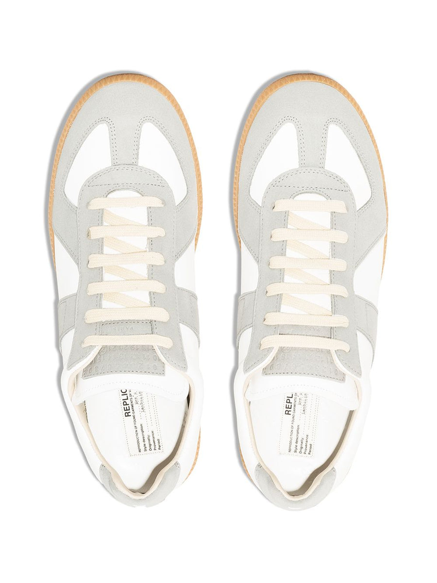 Replica Sneakers By Maison Margiela White Calf Leather Upper With Suede Panels For Women Luxurious