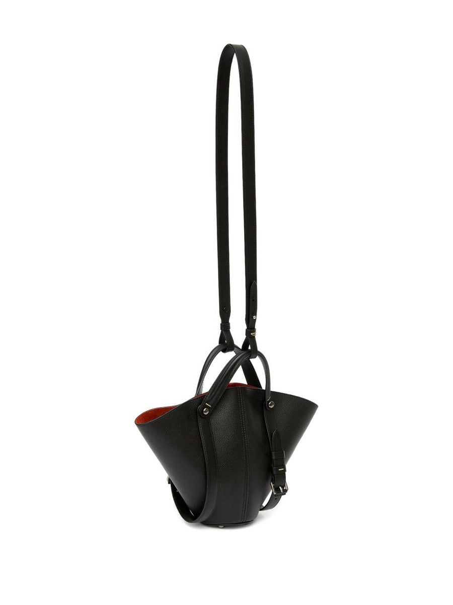 Dress-Age Small Handbag By Maison Margiela Calf Leather Pebbled Black Detachable Strap For Women