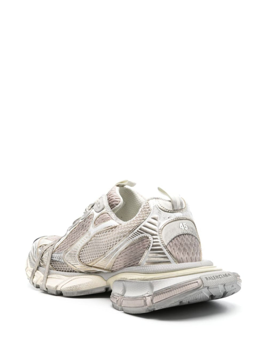 Balenciaga 3XL Sneakers Mens Premium Beige Distressed Finish With Off White Mesh Panels Luxury Streetwear Comfort