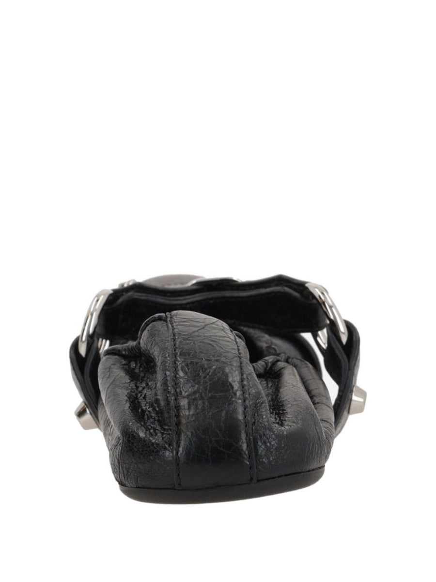 Balenciaga City Ballet Flats Black Lamb Leather Luxury