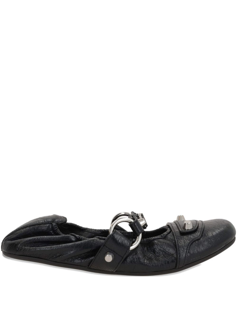 Balenciaga City Ballet Flats Black Lamb Leather Luxury