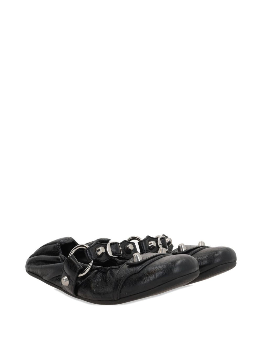 Balenciaga City Ballet Flats Black Lamb Leather Luxury