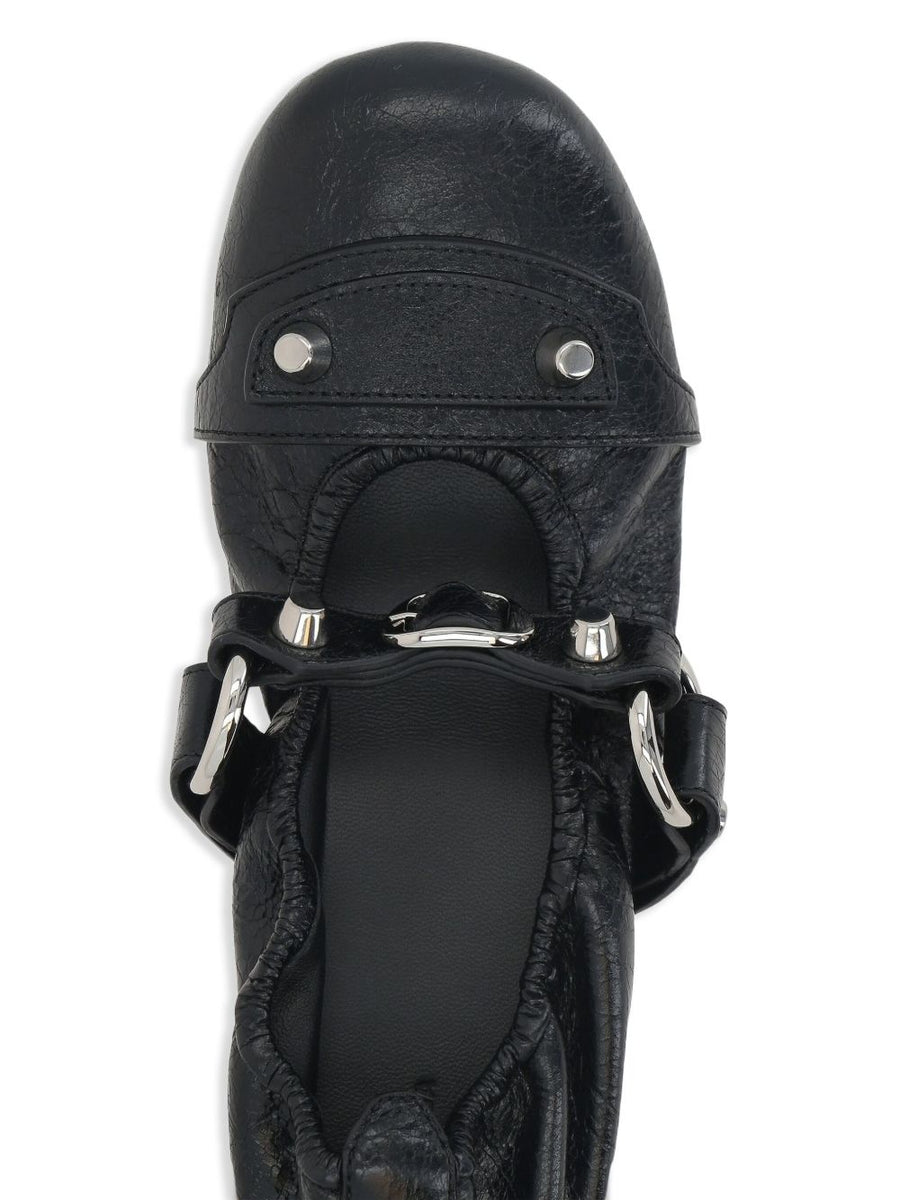 Balenciaga City Ballet Flats Black Lamb Leather Luxury