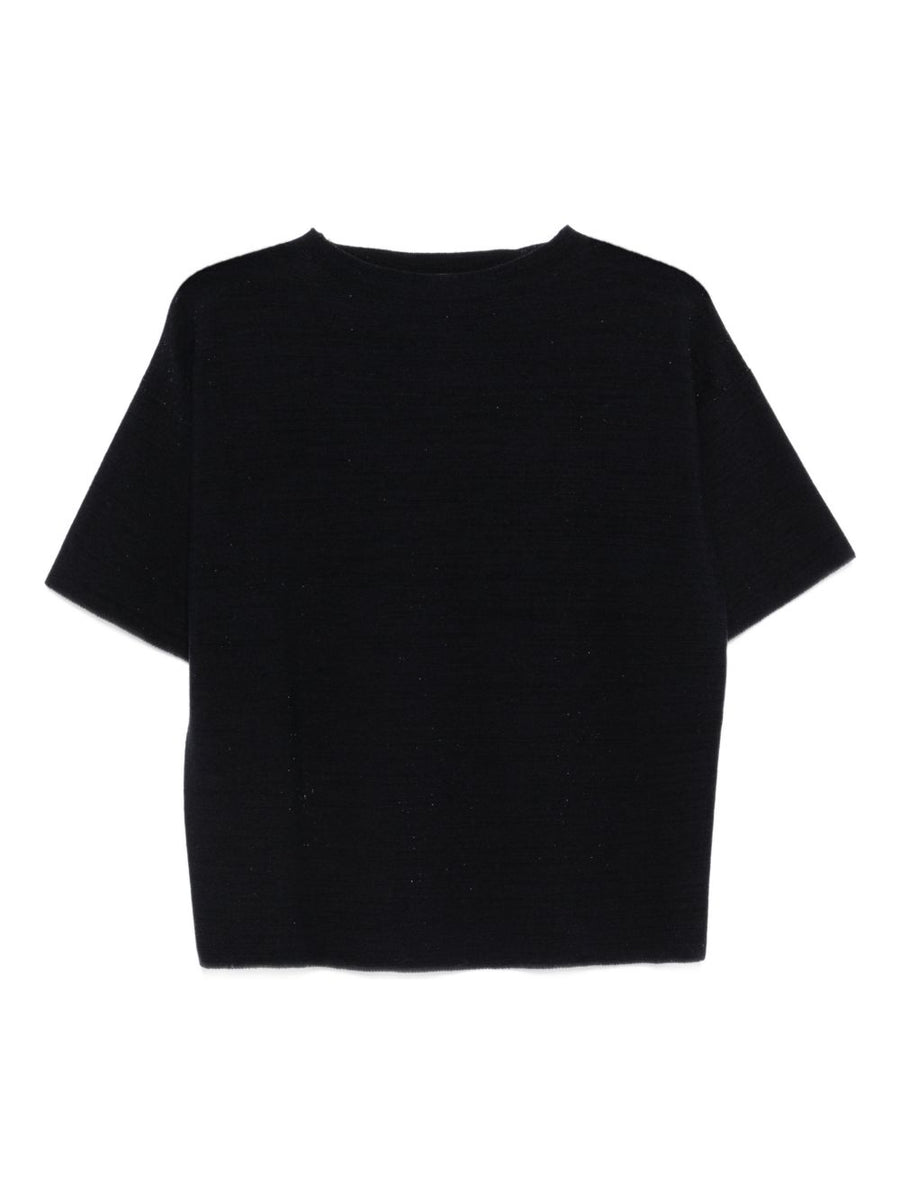 Fabiana Filippi Navy Wool Cotton Sweater Women Lightweight