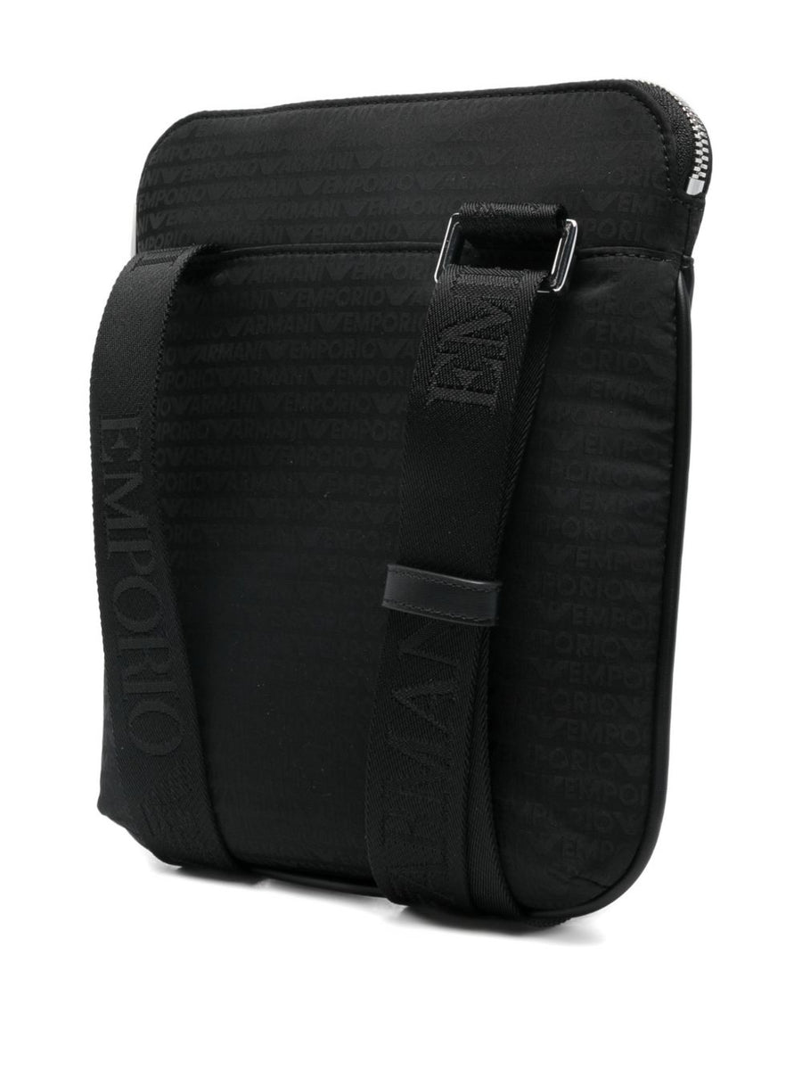 Emporio Armani Nylon Messenger Bag For Men Sleek Crossbody With Logo Detail And Durable Zip Closure