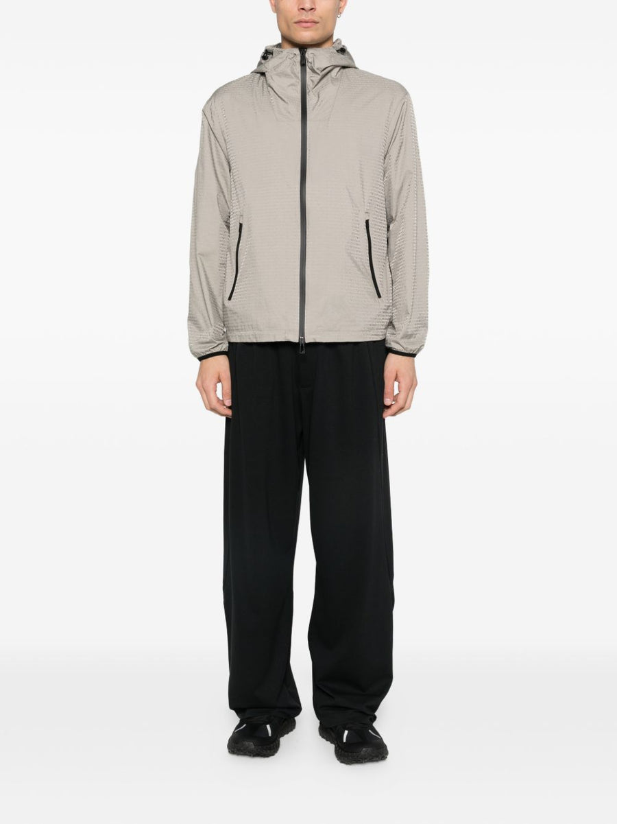 Emporio Armani Nylon Blouson Jacket For Men Hooded With Textured Finish Spring Summer 2026 Luxury Outerwear