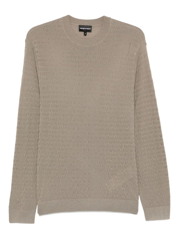 Emporio Armani Wool Crewneck Sweater for Men in Grey Virgin Wool Everyday Luxury