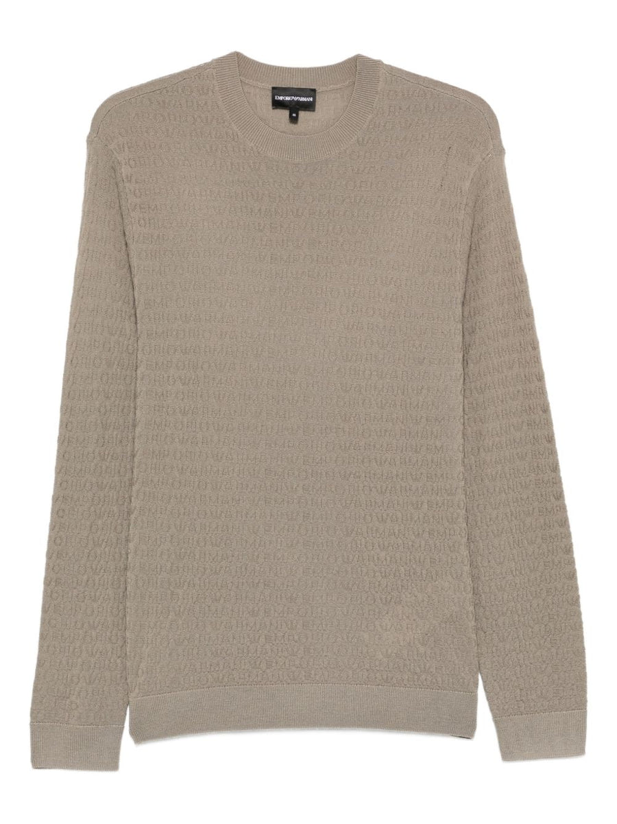 Emporio Armani Wool Crewneck Sweater for Men in Grey Virgin Wool Everyday Luxury