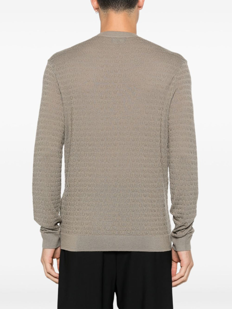 Emporio Armani Wool Crewneck Sweater for Men in Grey Virgin Wool Everyday Luxury