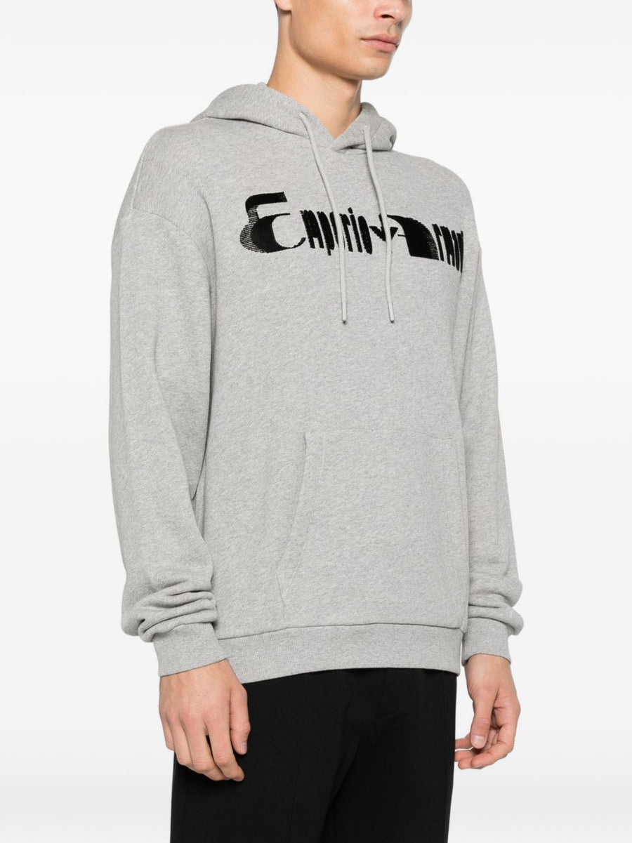 Emporio Armani Logo Cotton Hoodie For Men Premium 100 Percent Cotton Everyday Essential With Pouch Pocket