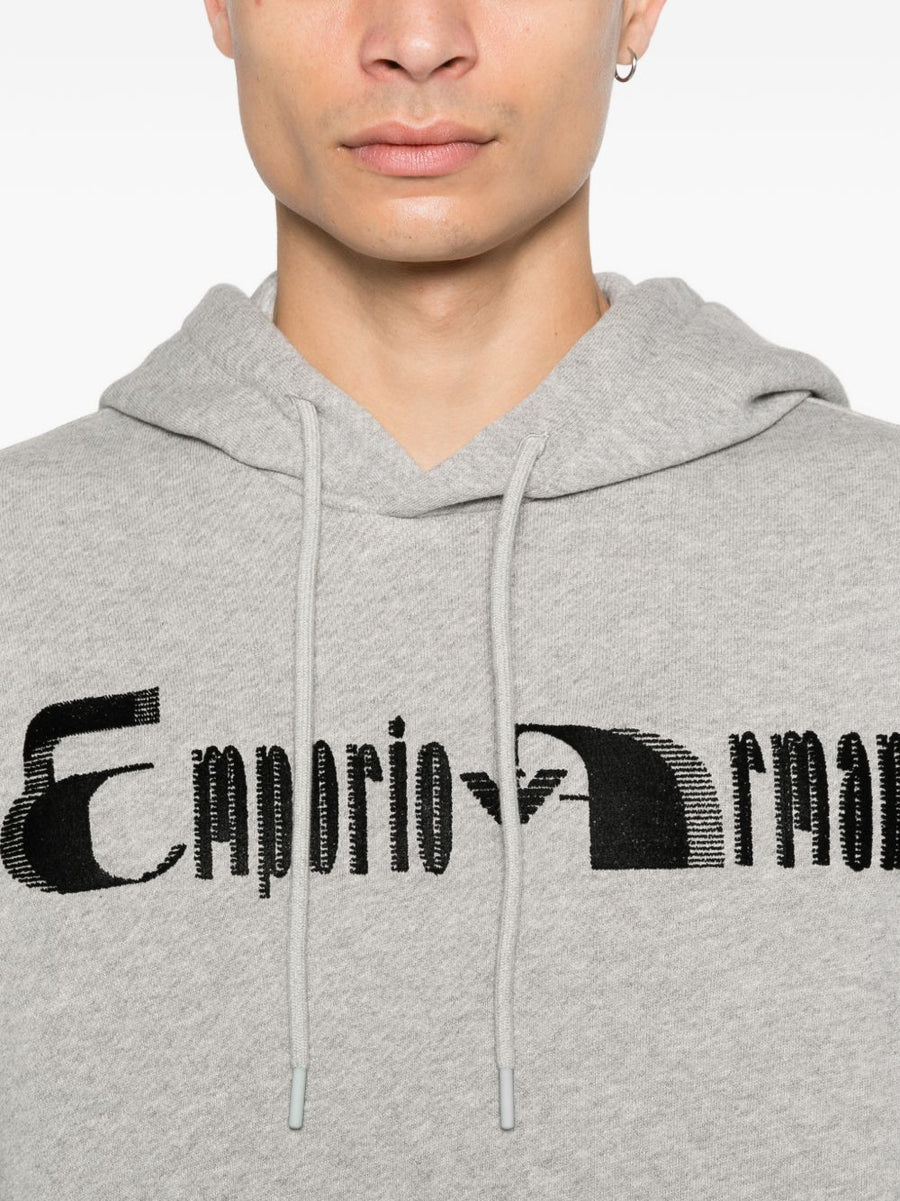 Emporio Armani Logo Cotton Hoodie For Men Premium 100 Percent Cotton Everyday Essential With Pouch Pocket