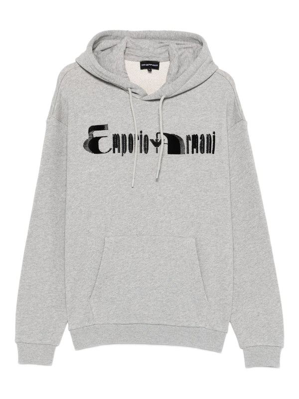 Emporio Armani Logo Cotton Hoodie For Men Premium 100 Percent Cotton Everyday Essential With Pouch Pocket