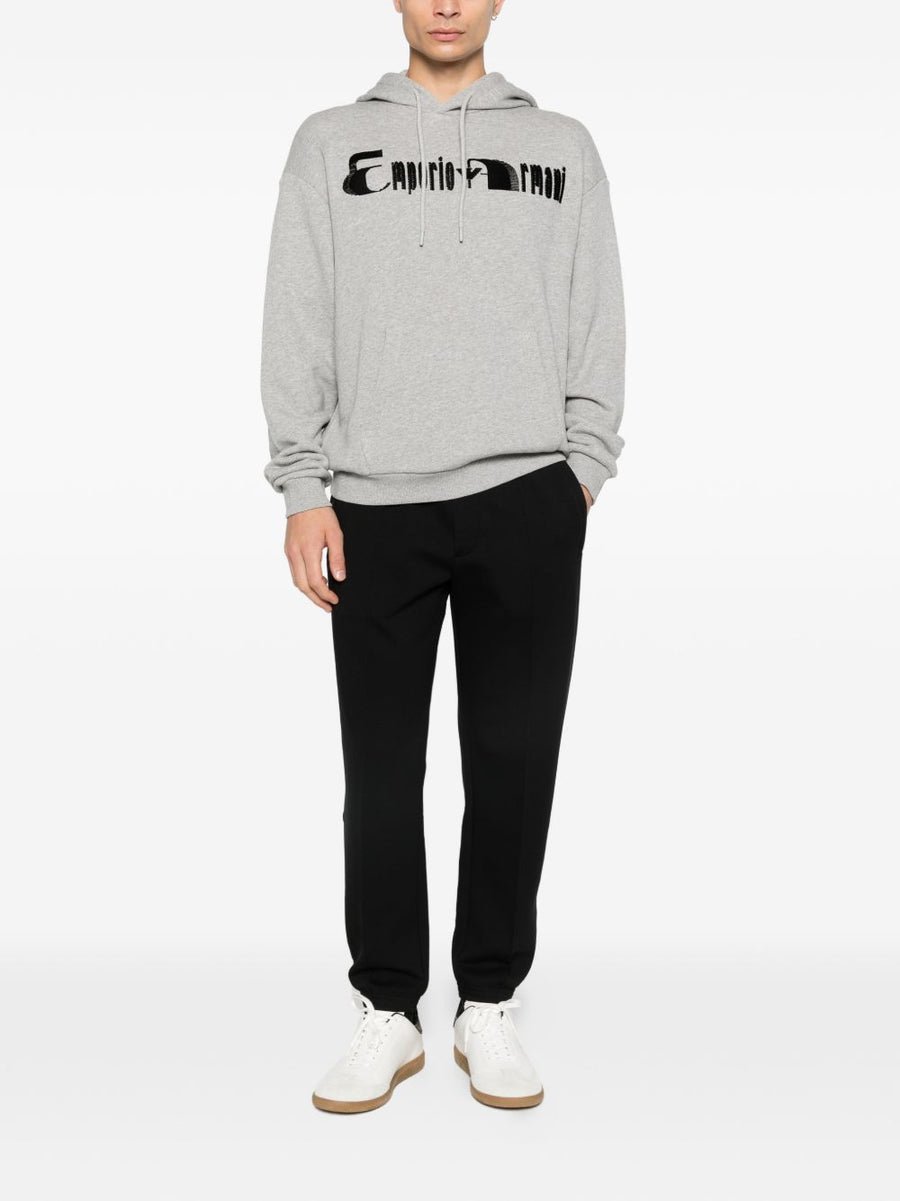 Emporio Armani Mens Cotton Sweatpants Black With Breathable Stretch And Elasticated Comfort For Everyday Wear