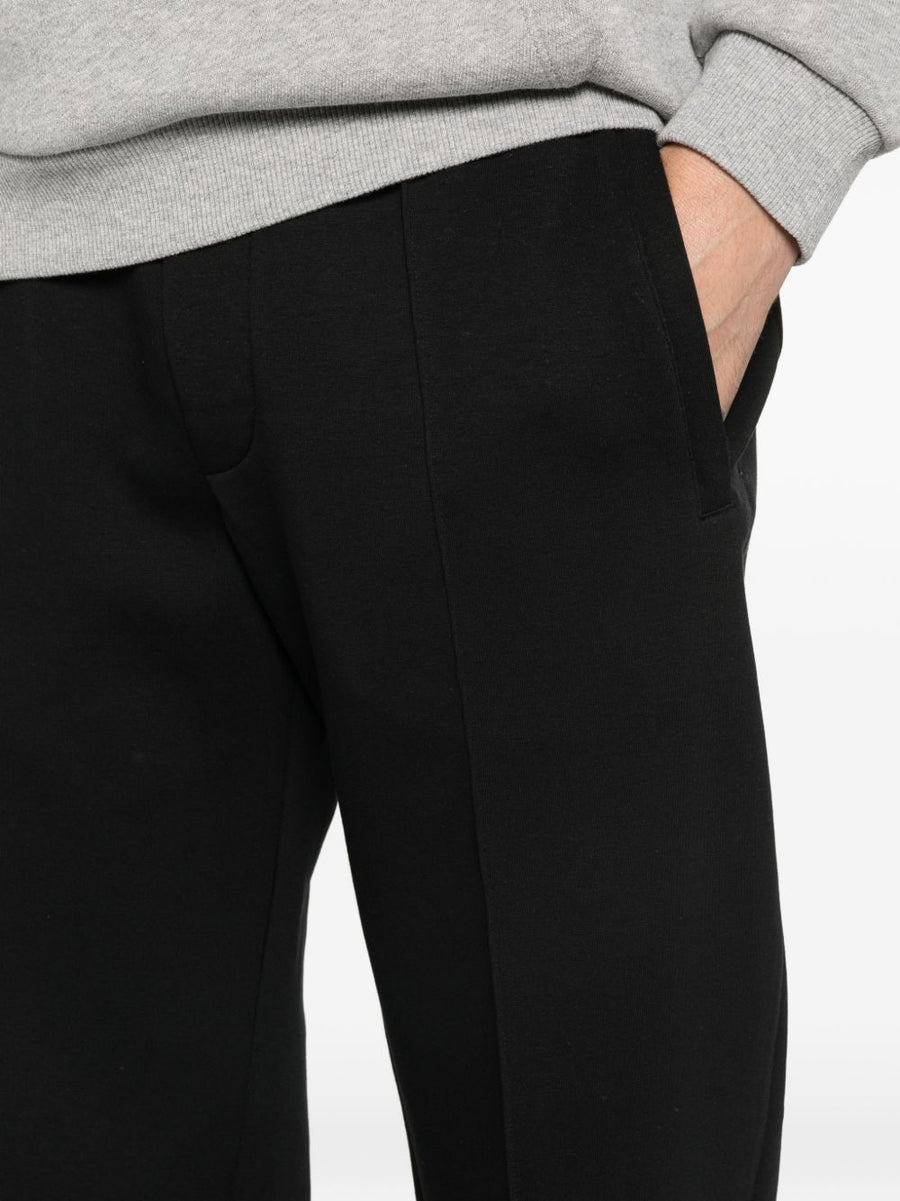 Emporio Armani Mens Cotton Sweatpants Black With Breathable Stretch And Elasticated Comfort For Everyday Wear