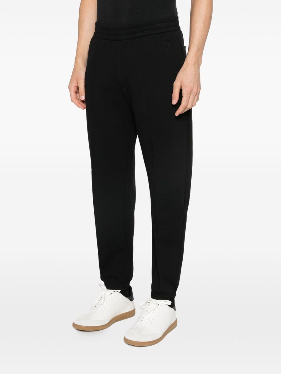 Emporio Armani Mens Cotton Sweatpants Black With Breathable Stretch And Elasticated Comfort For Everyday Wear