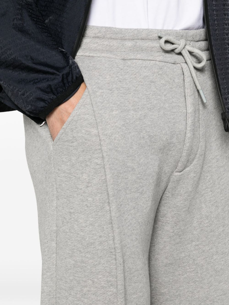 Emporio Armani Cotton Sweatpants For Men Grey Premium Luxury Comfort Straight Leg