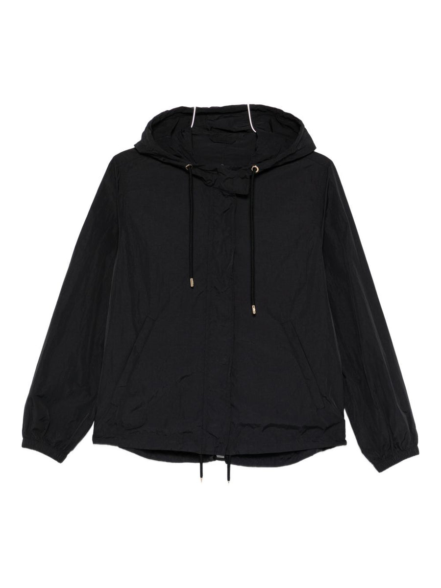 Emporio Armani Nylon Blouson Jacket for Women With Drawstring Hood Lightweight Luxury Outerwear