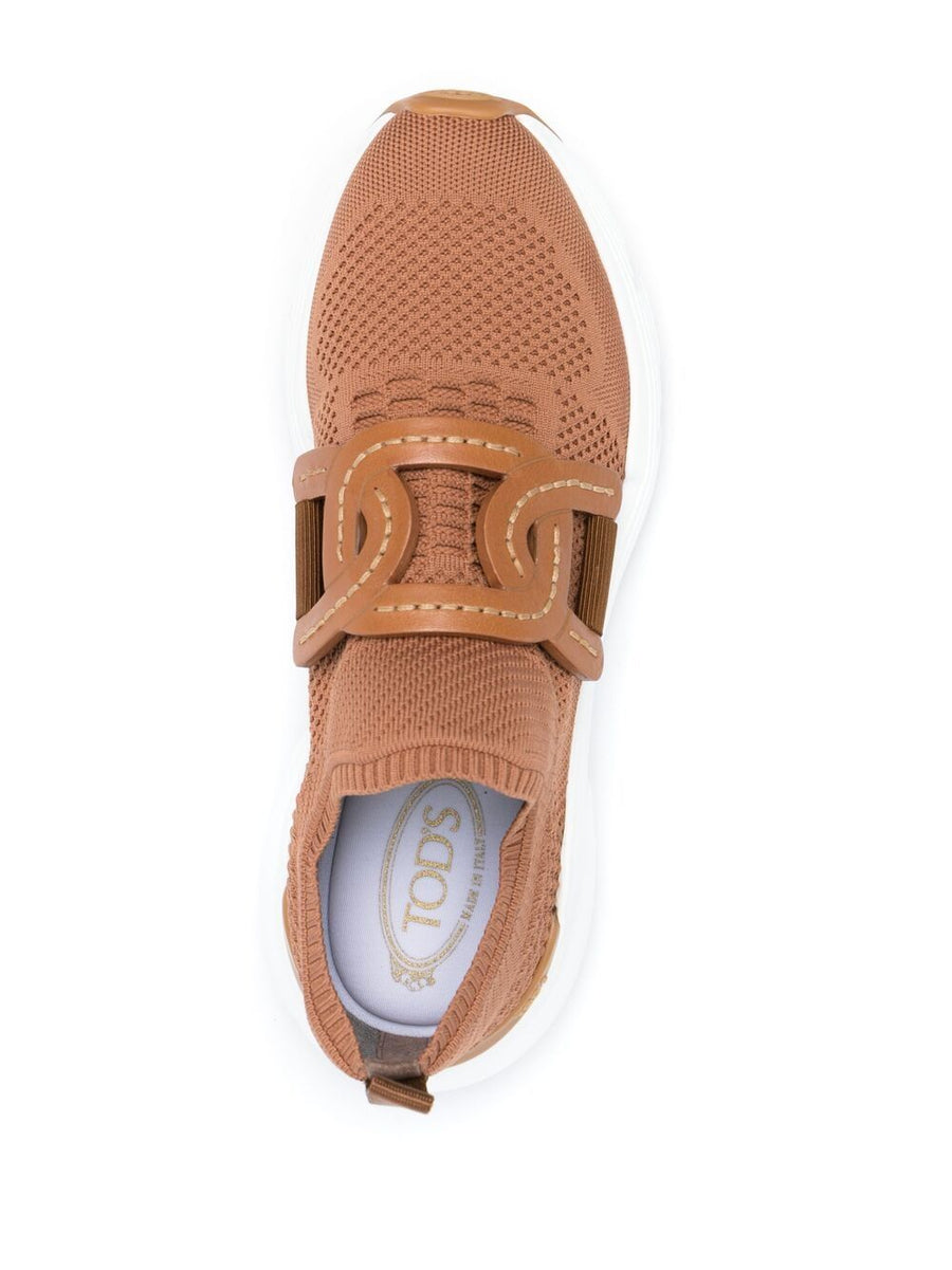 Tod's Kate Sneakers Technical Knit Camel For Women Effortless Slip On Comfort Luxury Style