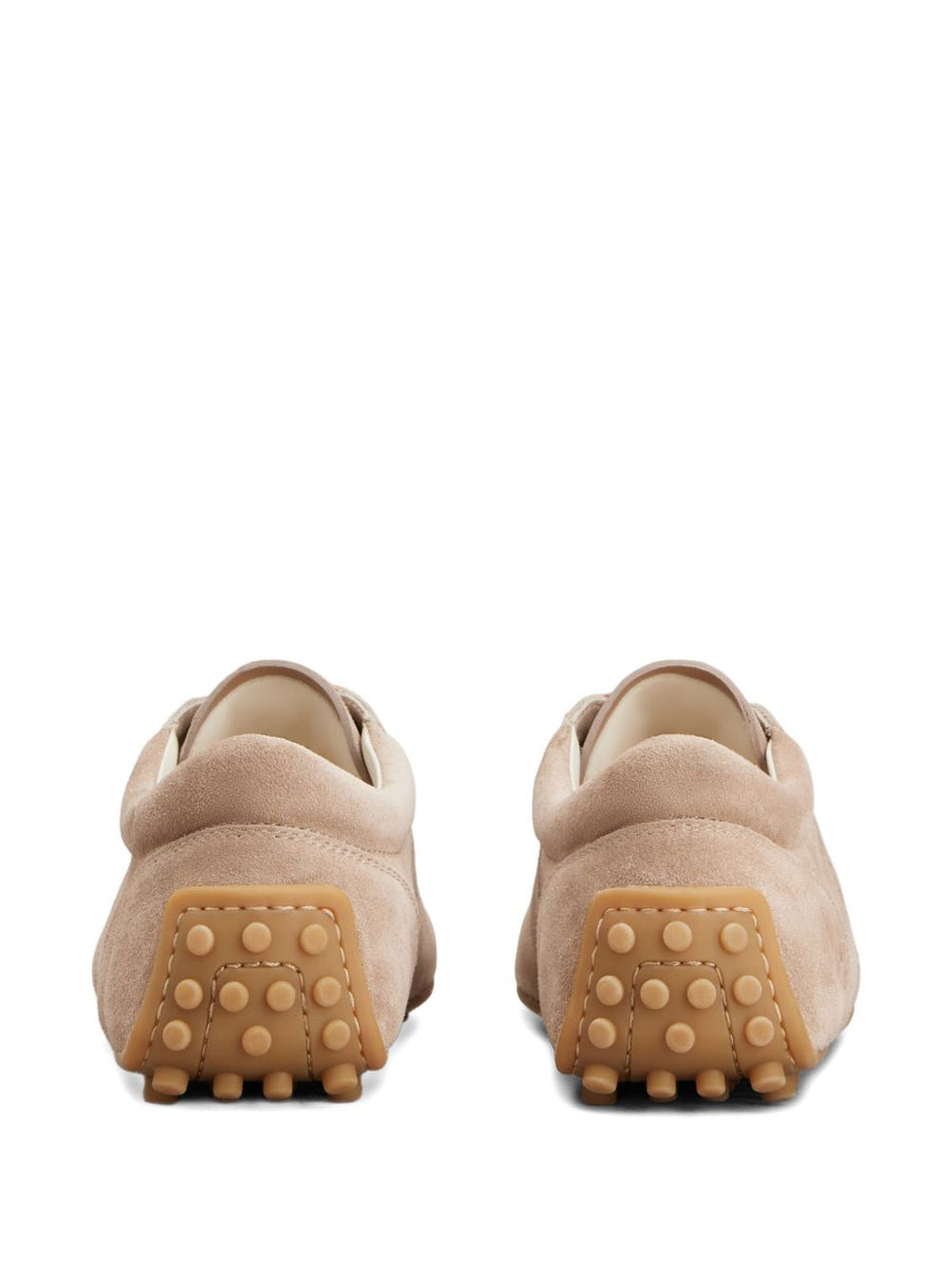 Tod's T Marathon Sneakers For Women Powder Pink Calf Suede Lace Up Luxury Everyday Comfort