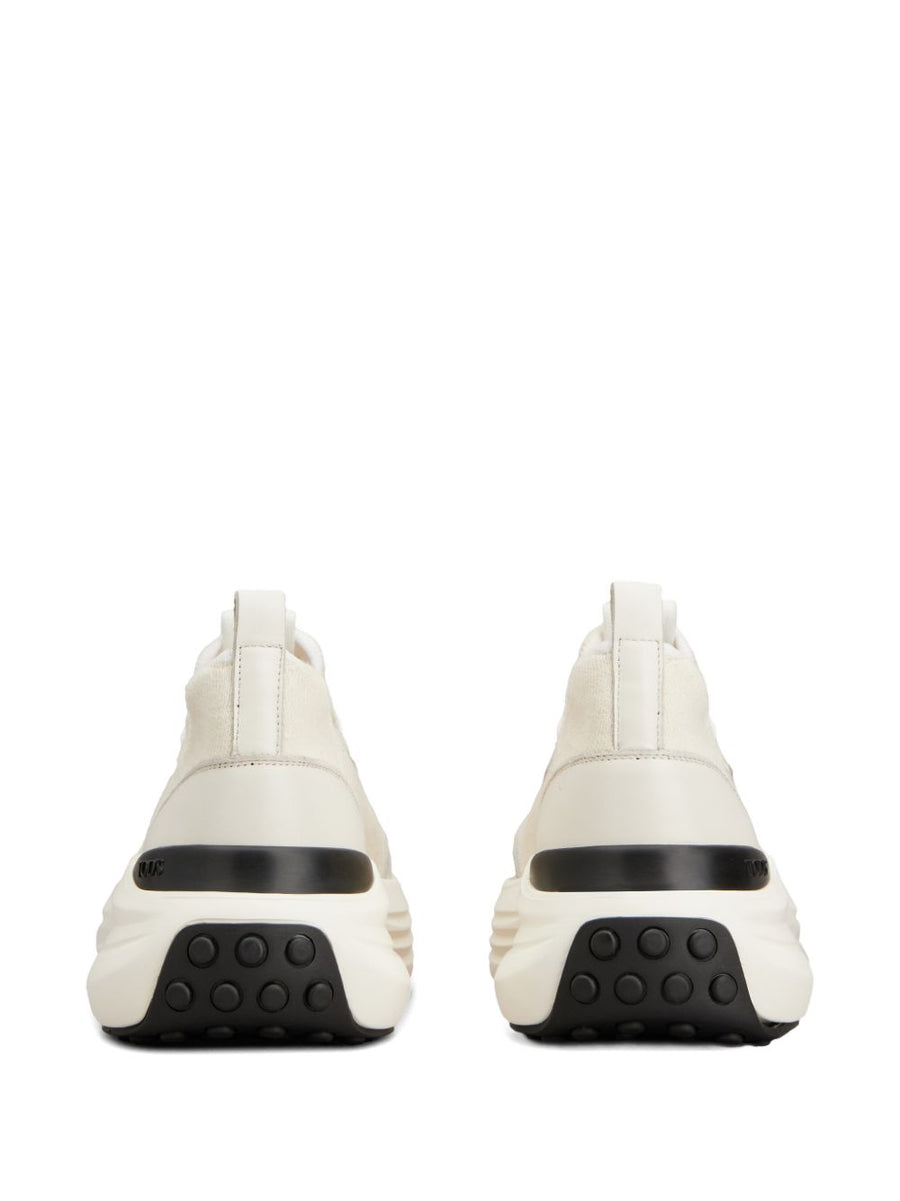 Tod's Grey Fabric Platform Sneakers For Women Elevated Comfort Refined Everyday Style