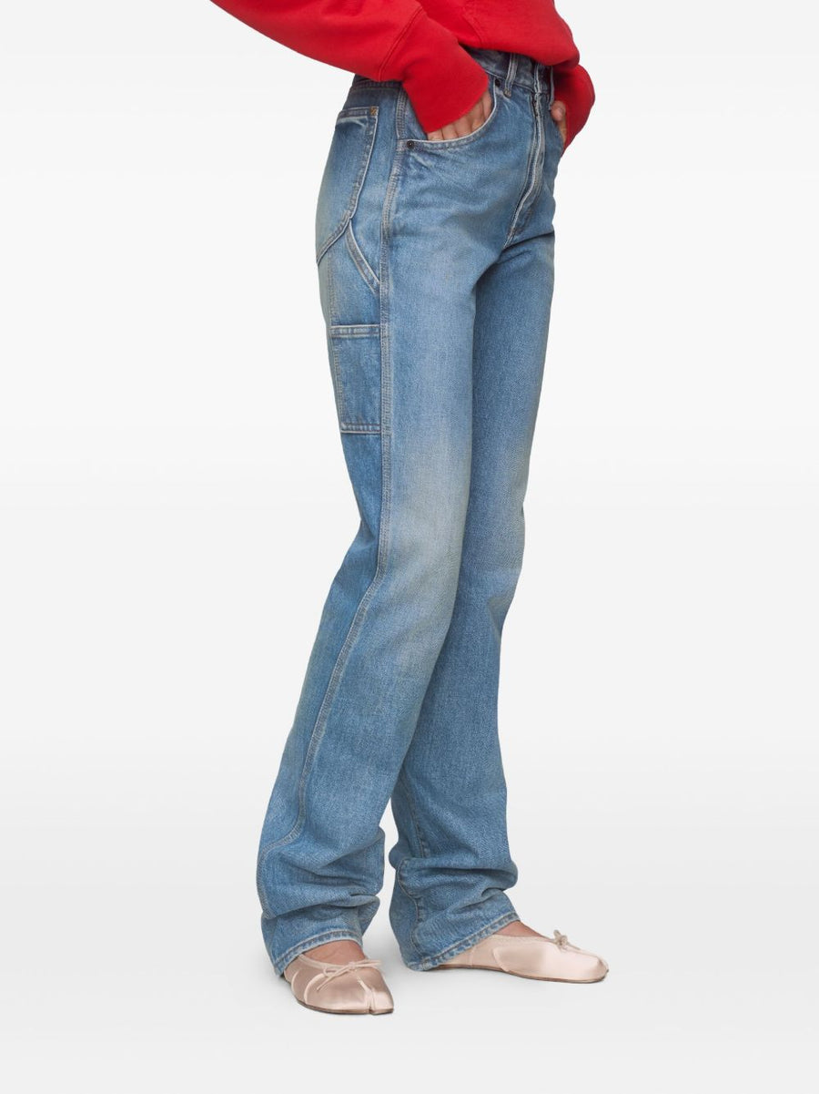 Maison Margiela Light Blue Denim Jeans For Women With Refined Straight Leg Fit And Everyday Versatility