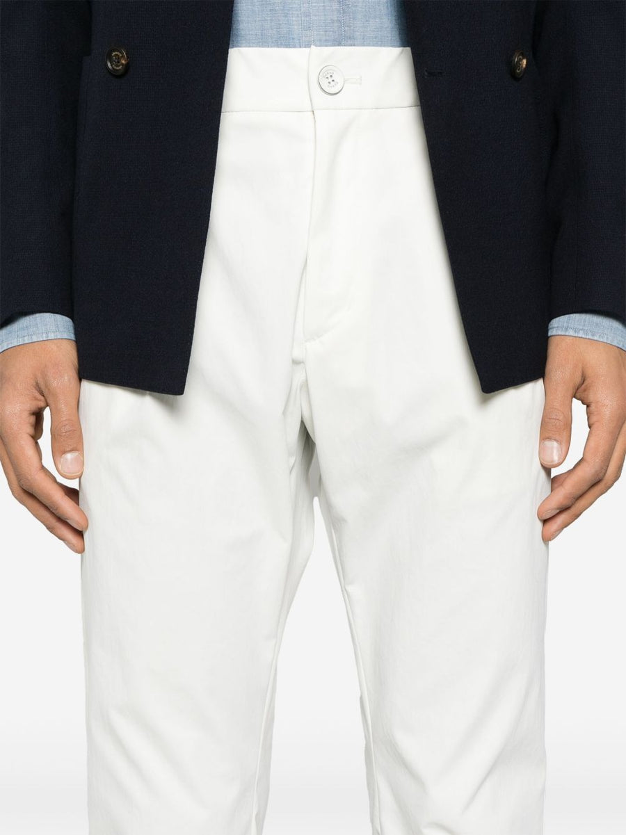 Herno Cotton Trousers For Men Versatile Everyday Comfort With Classic Silhouette In Light Beige