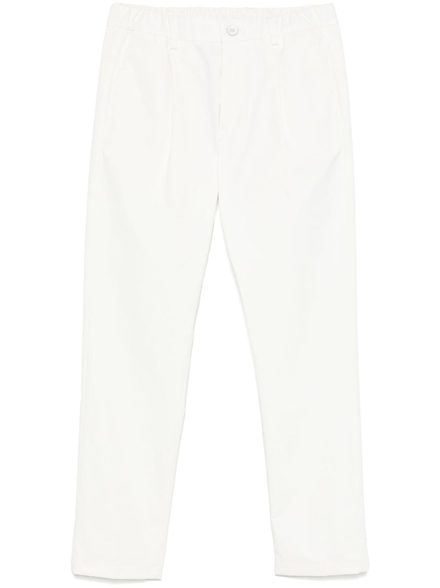 Herno Cotton Trousers For Men Versatile Everyday Comfort With Classic Silhouette In Light Beige