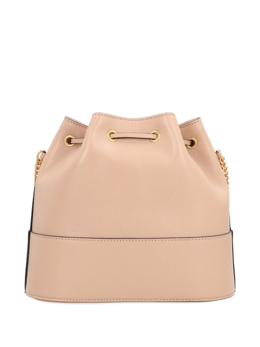 Valentino Garavani Mini Bucket Bag Nappa Leather VLogo Chain Elegant Evening Clutch for Women