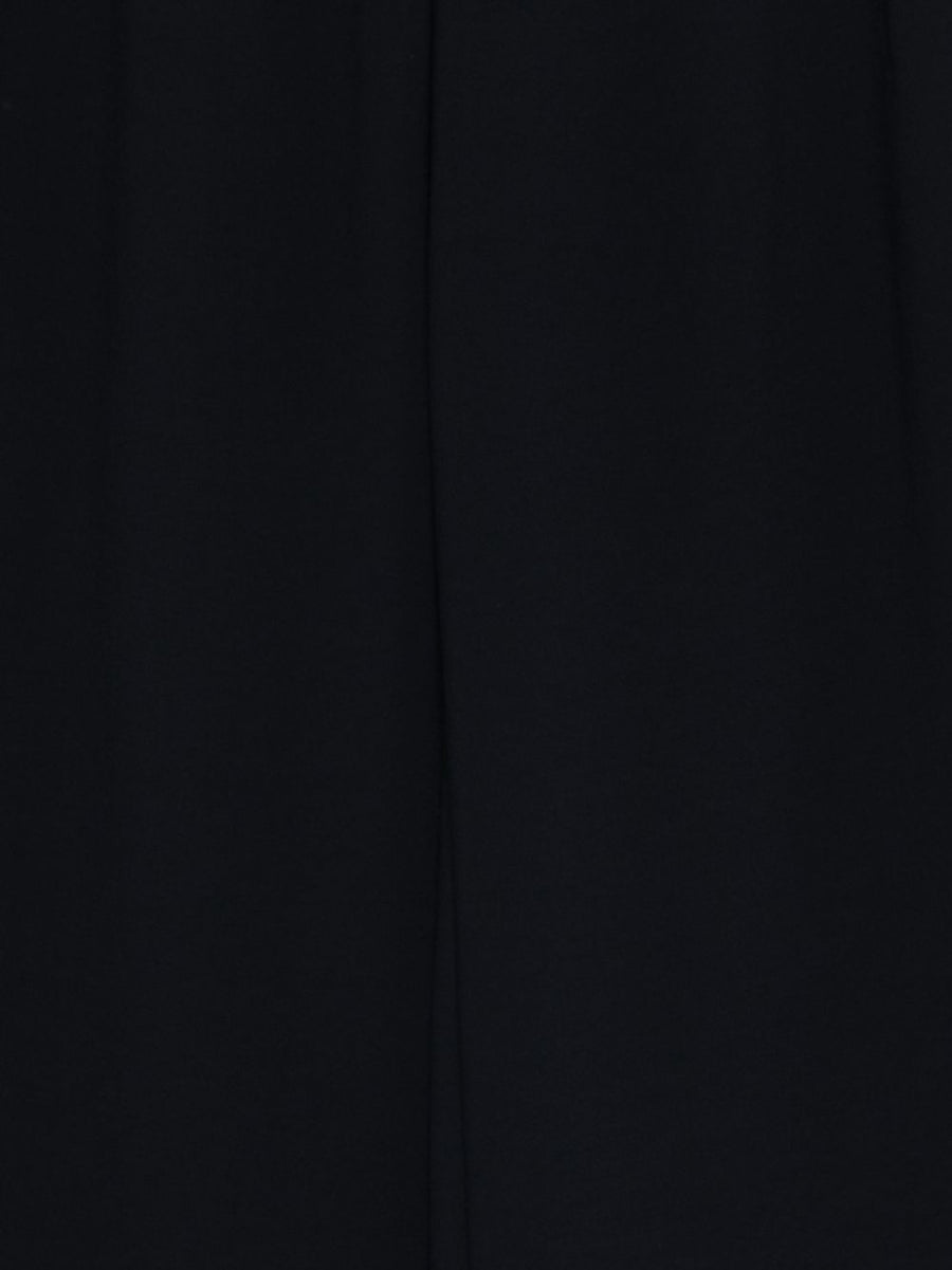 Emporio Armani Navy Elasticated Trousers With Wide Leg Silhouette And Slip Pockets For Women