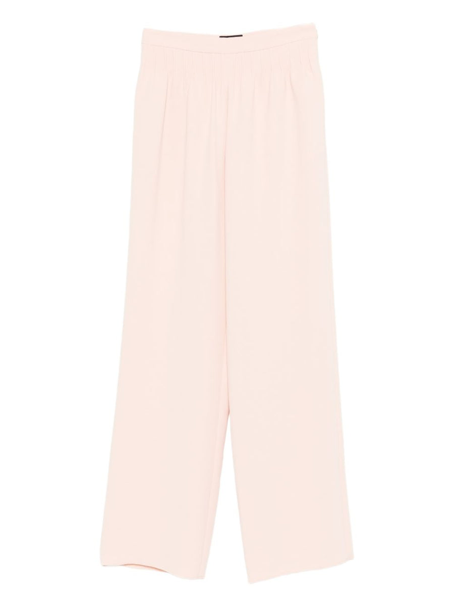 Elasticated Trousers By Emporio Armani For Women Wide Leg Comfort Elastic Waist Day To Night Chic