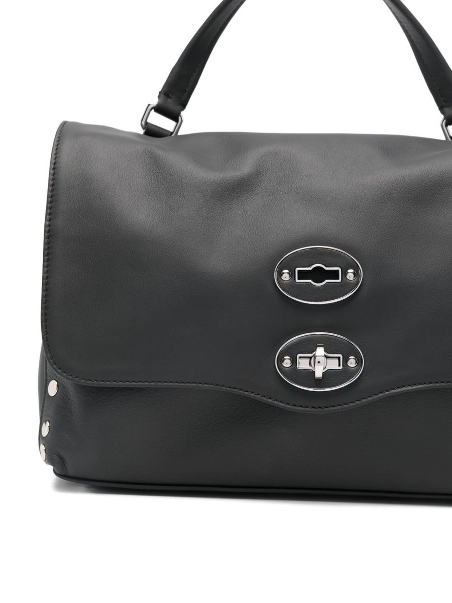 Zanellato Small Postina® Bag In Smooth Black Lavagna Leather