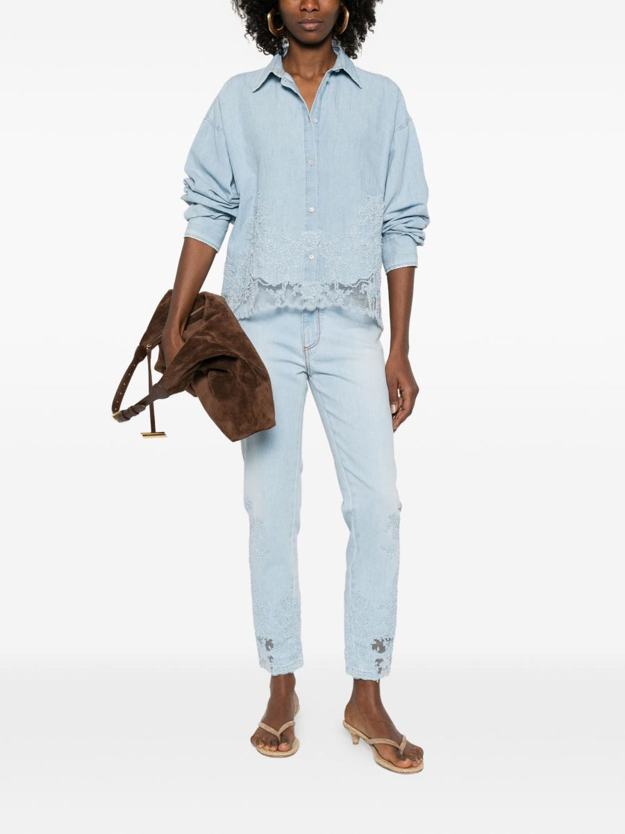 Ermanno Scervino Shirts LIGHT BLUE